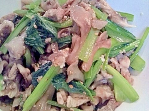 舞茸と小松菜の塩麹炒め!